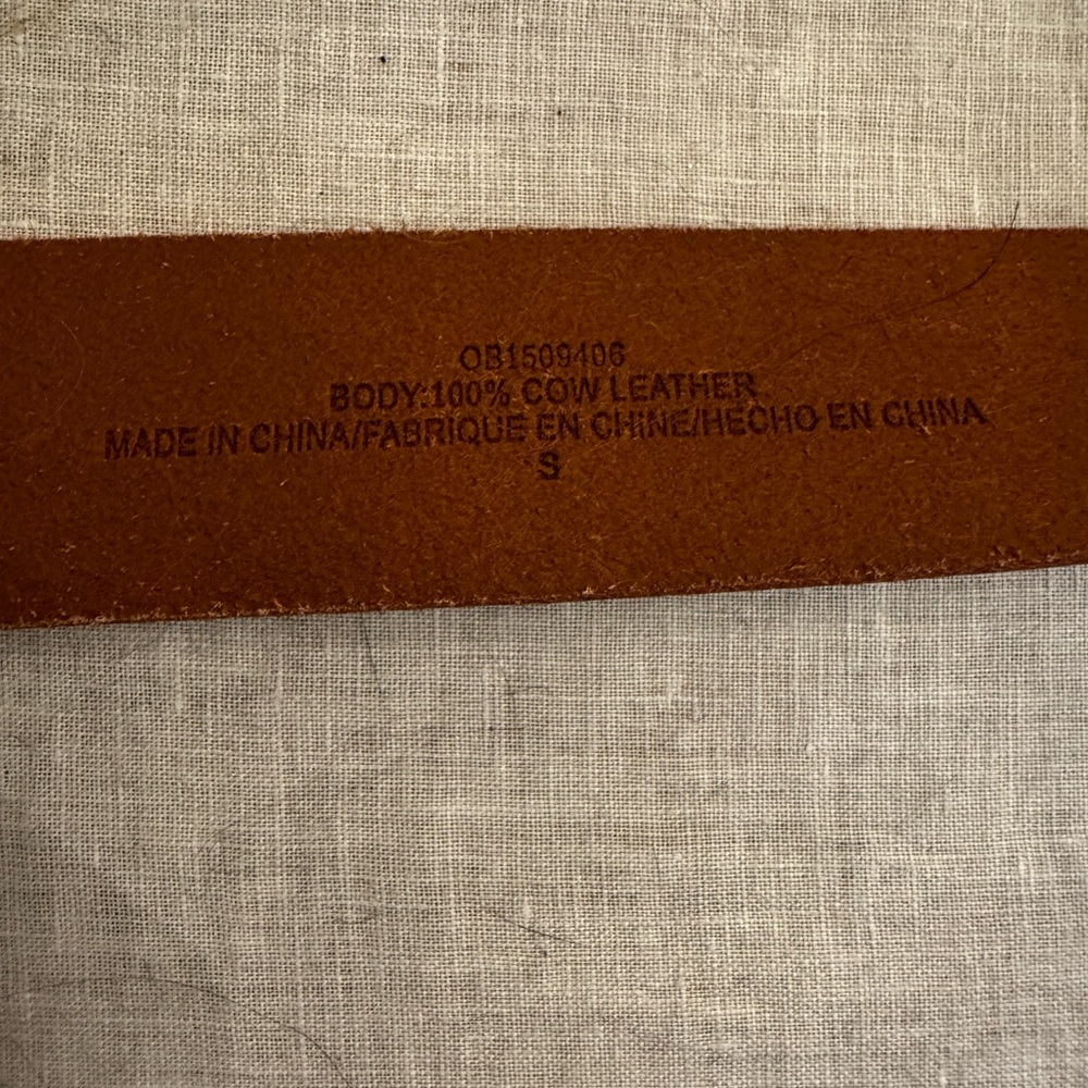 NWOT Anthropologie Multi Keeper Cream Leather Belt - Picture 5 of 5